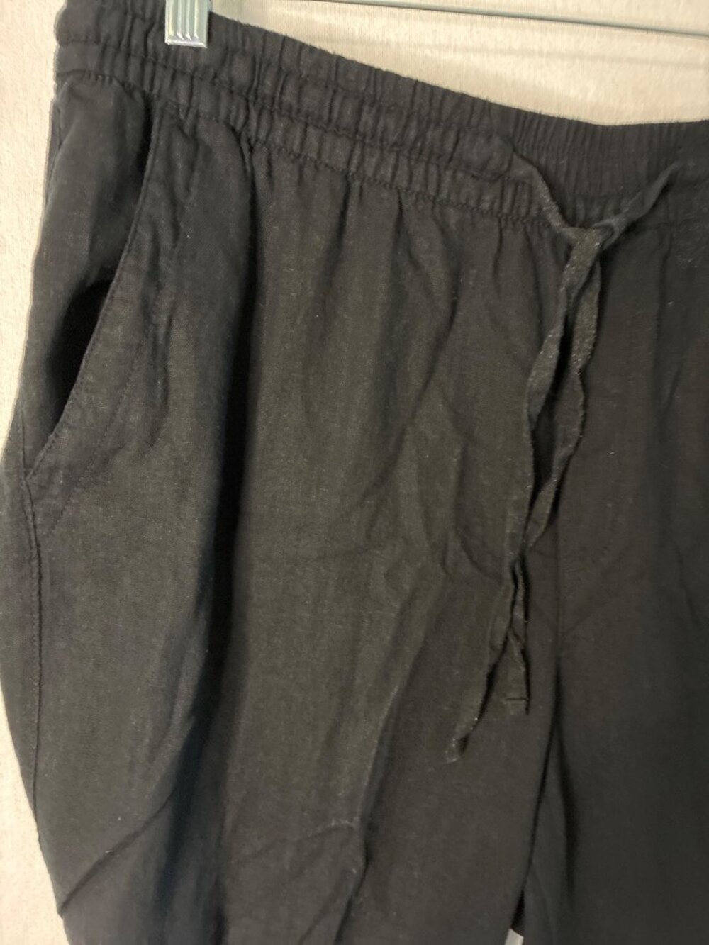 Old Navy Black Linen Blend Cropped Pants – Women's XL - Picture 4 of 11